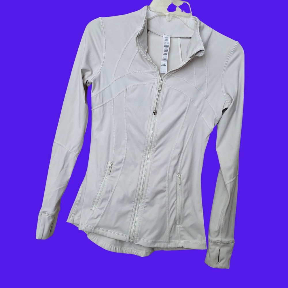 Lululemon Define Jacket Eggshell Full Zip Activewear Size 4
